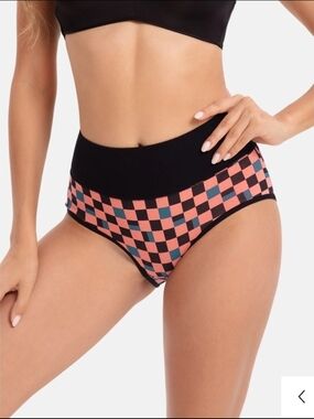 5 Pack High-Waist Checkerboard Briefs